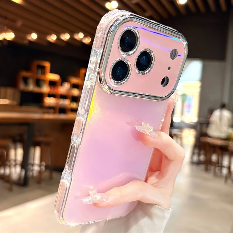Casing Ponsel Mengkilap Warna  - Camera Lens Protector ulasan dan harga