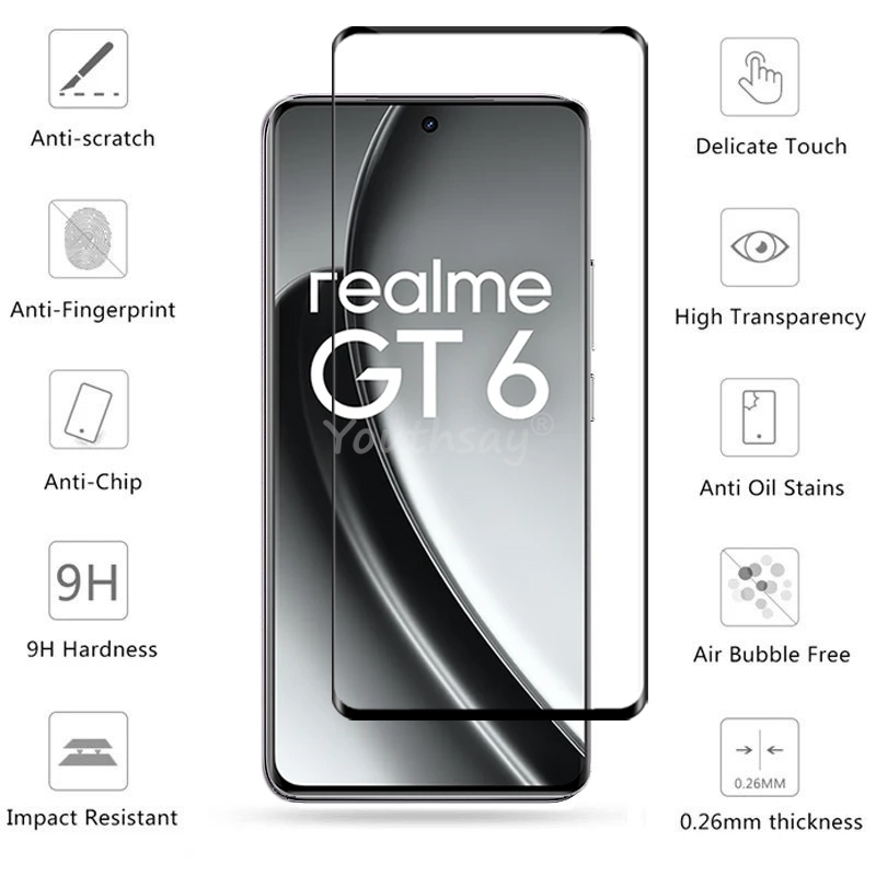 Kaca perlindungan menyeluruh u - Realme Gt 6 ulasan dan harga